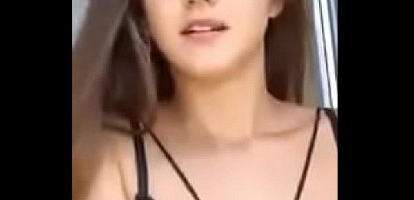  Cute russian teen on the balcony in sexy bikini in Turkey